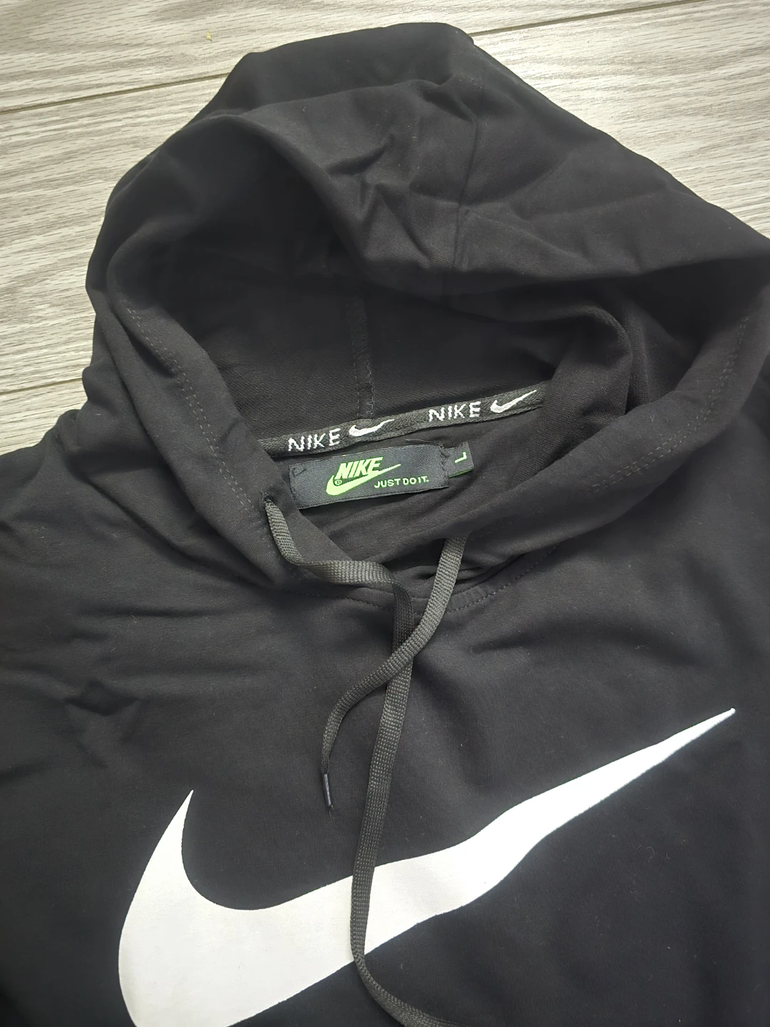 Nike Black Hoodie with Looney Tunes Sleeves - Size L - photo 3