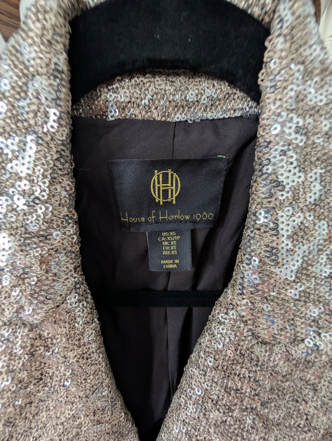 House of Harlow 1960 Sequin Double-Breasted Blazer - XS - photo 2
