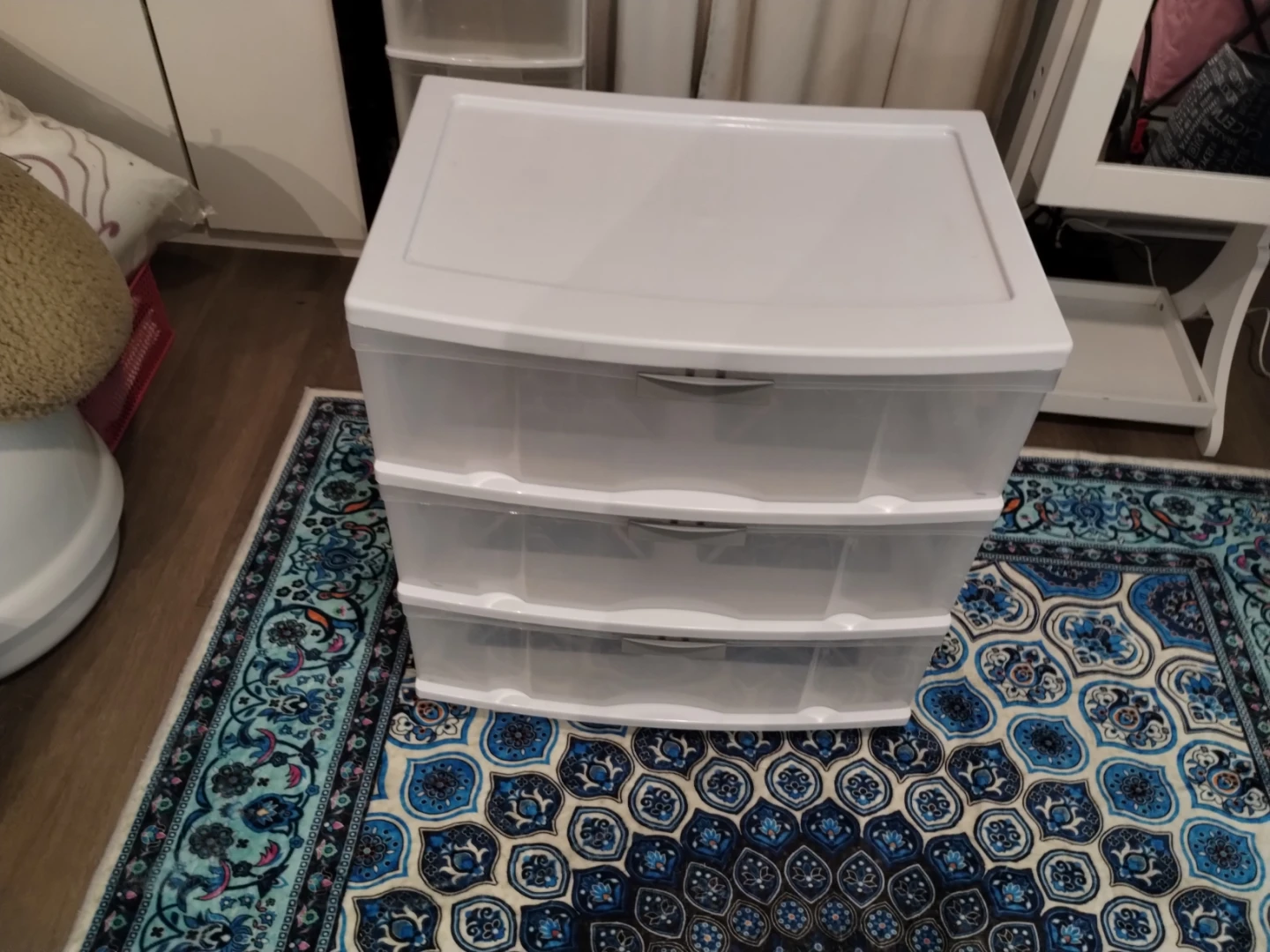 White 3-Drawer Storage Unit - photo 2