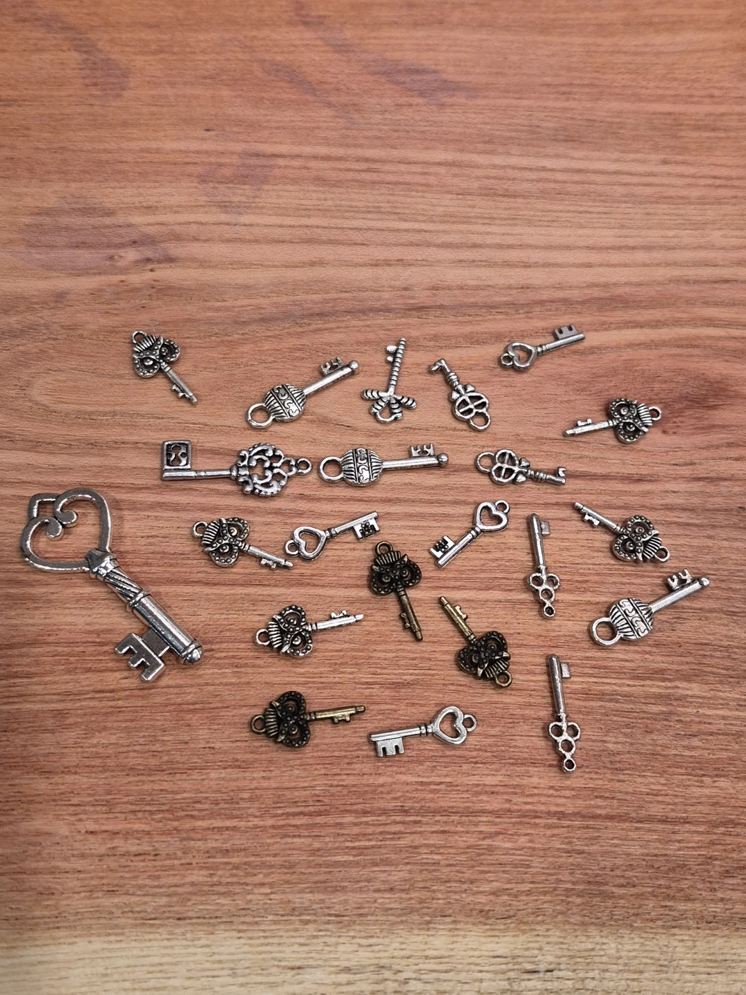 Mix Misc Lot of 22 Key Charms Key Owl Charms 1 Large One
