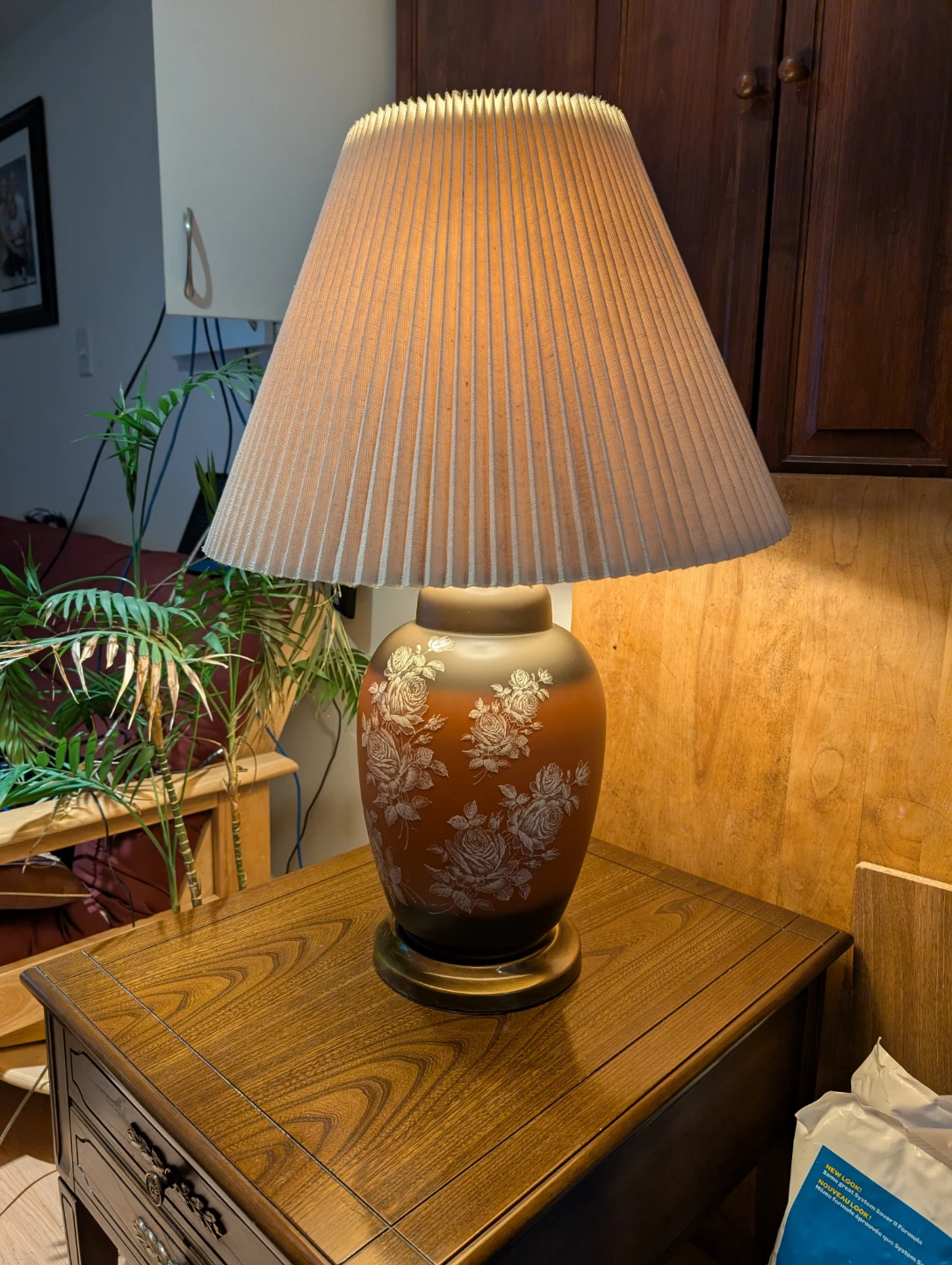 Floral Patterned Table Lamps (set of 2)