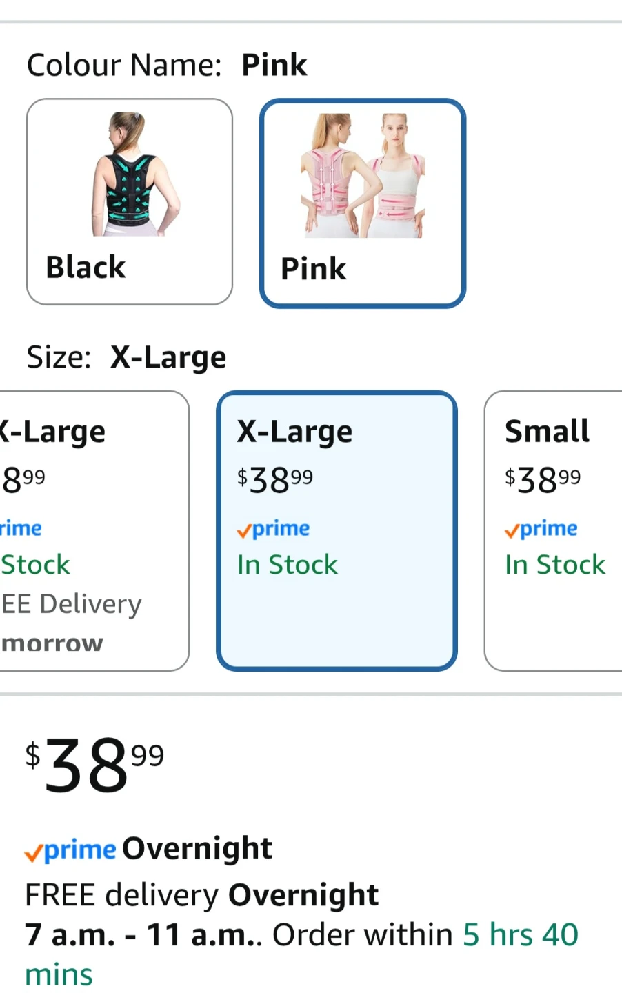 Posture Corrector - XL, Pink - photo 3