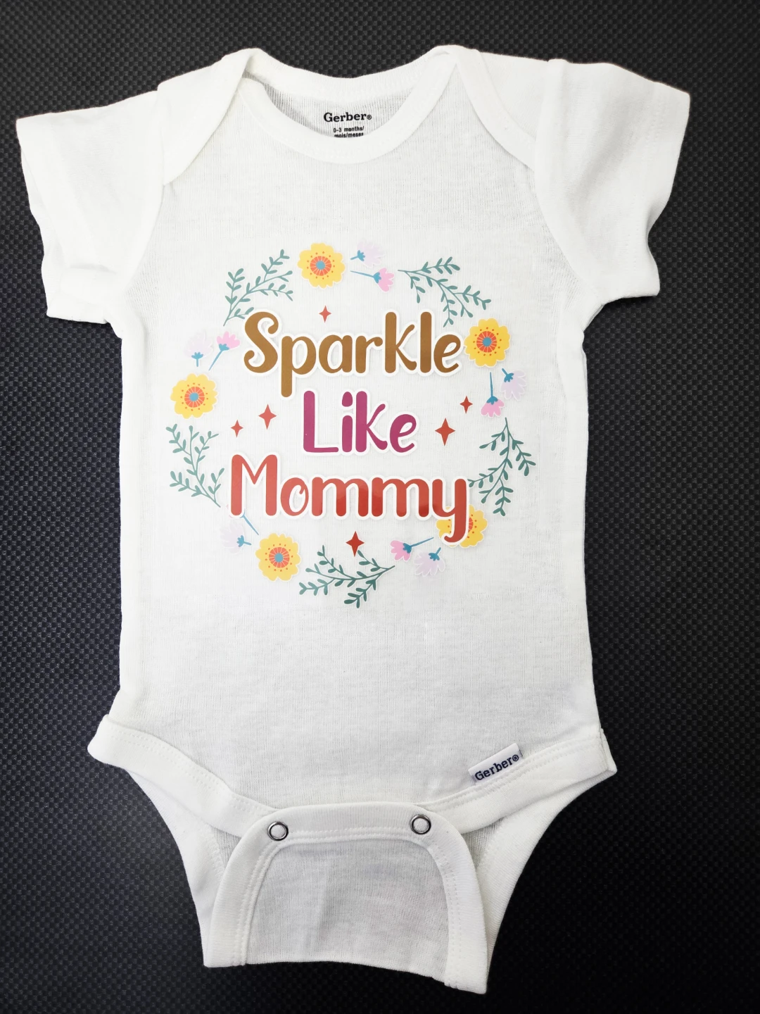Custom 0-3 Months Onesie - Sparkle Like Mommy