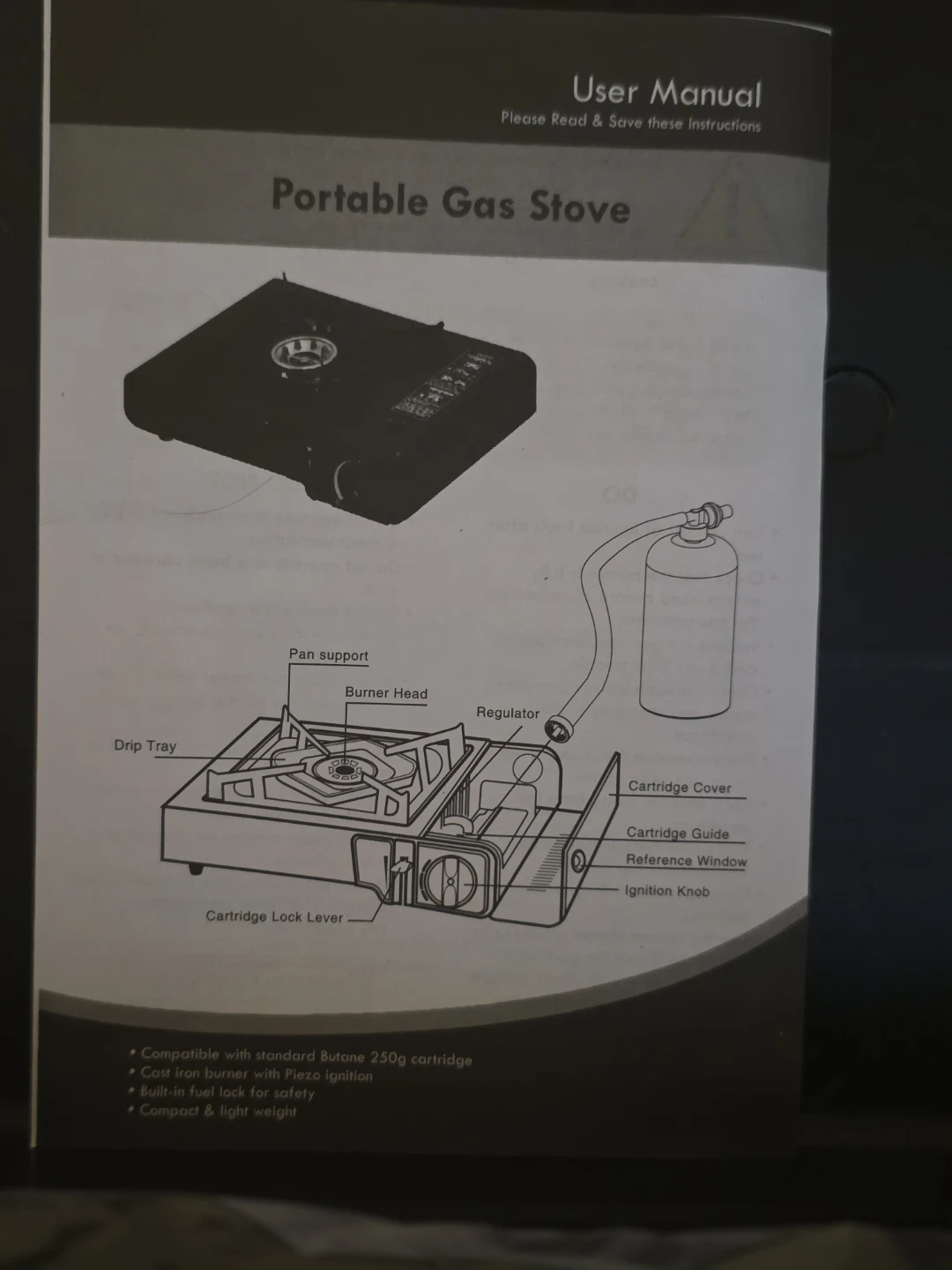 Portable Gas Stove with Butane Fuel
