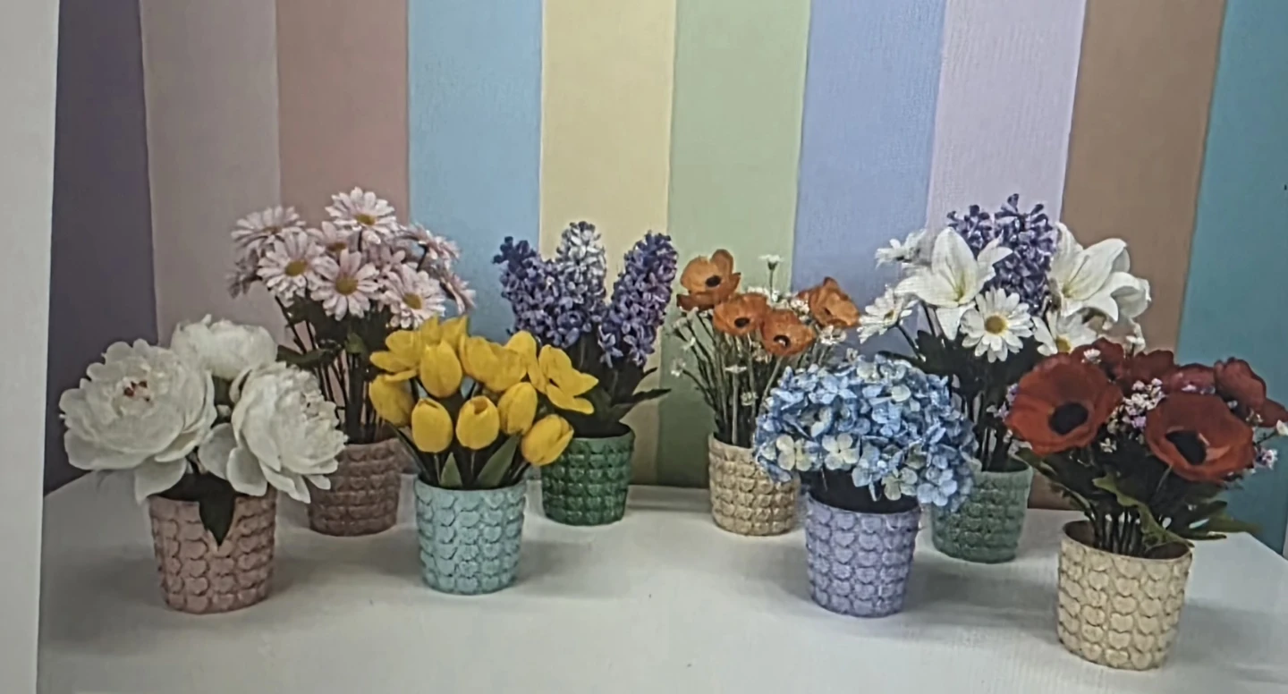 Pastel Heart Embossed Flower Pots - photo 2