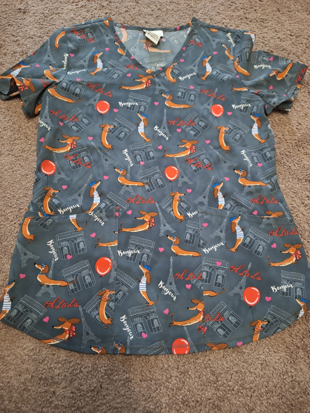 New Scrubstar S/P Scrub Top - Paris Print