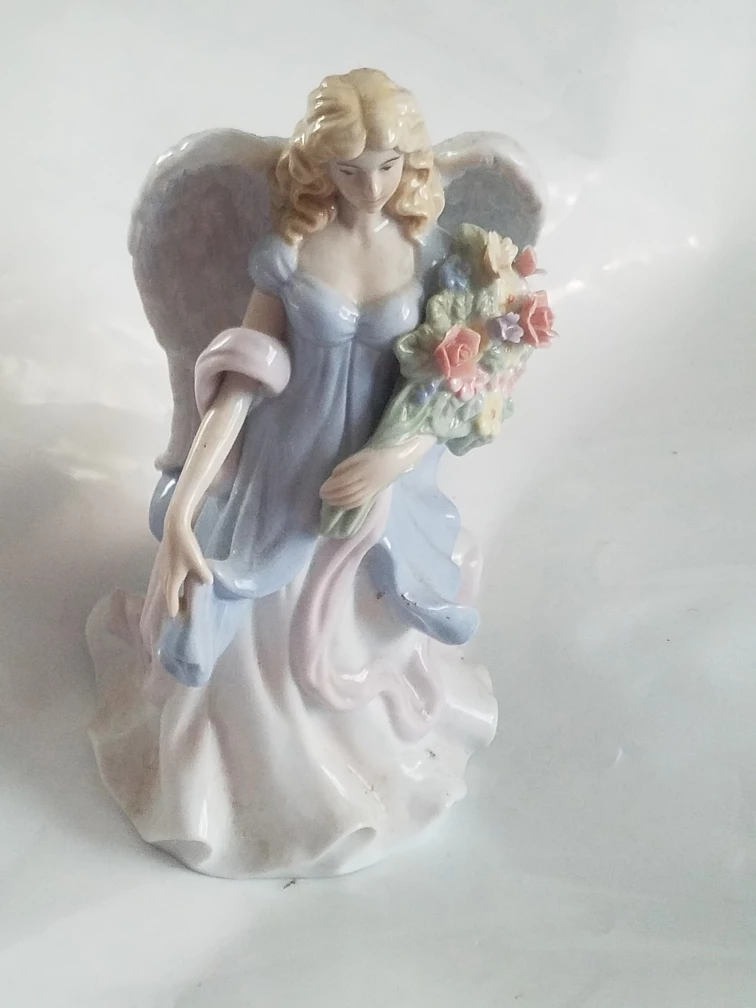 Ceramic Angel Music Box Figurine