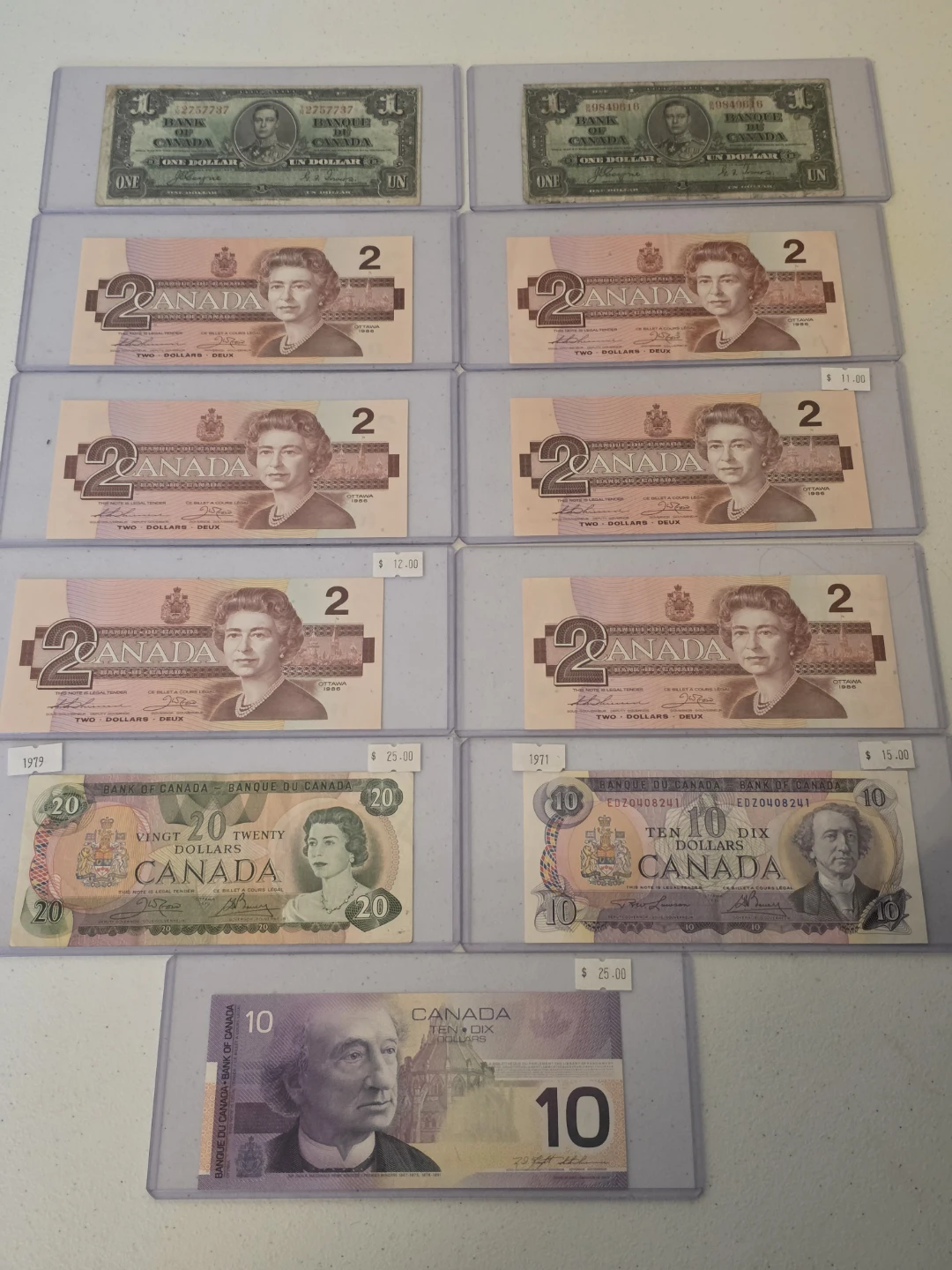 Various Canadian & US Currency