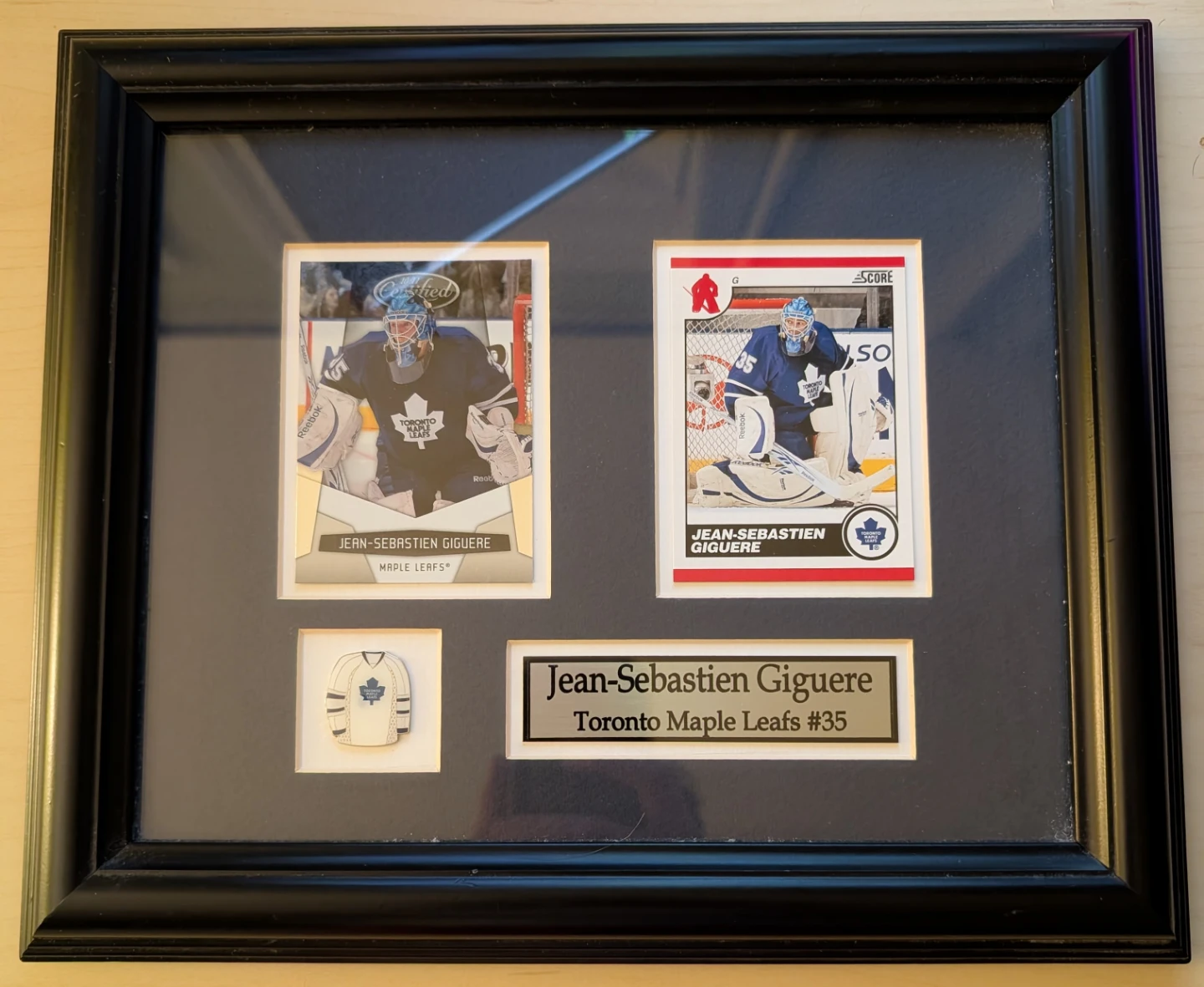 Jean-Sebastien Giguere Toronto Maple Leafs Framed Cards