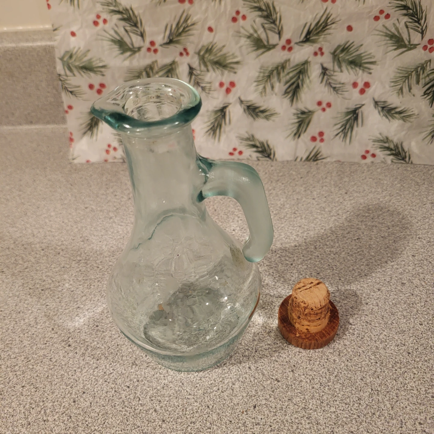 Glass Pitcher with Cork Stopper - photo 2