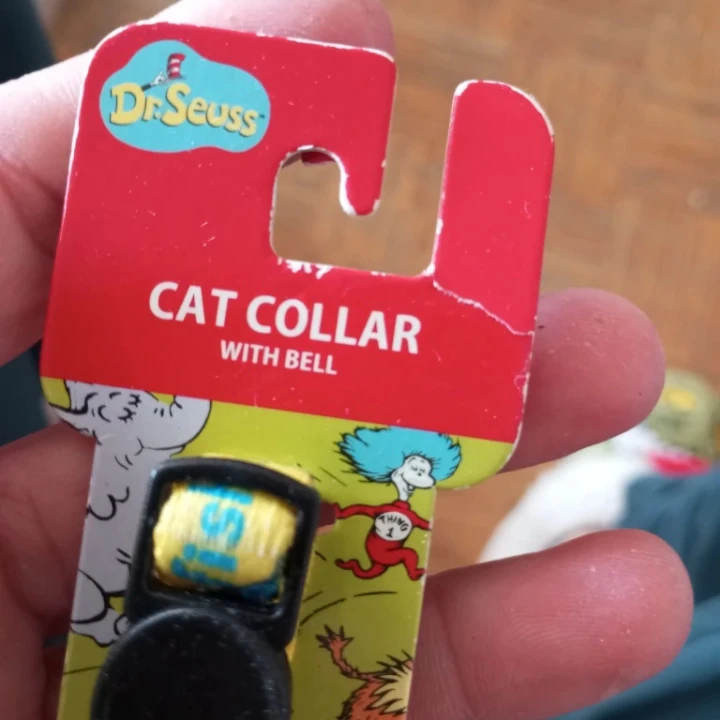 Dr. Seuss Cat Collar with Bell