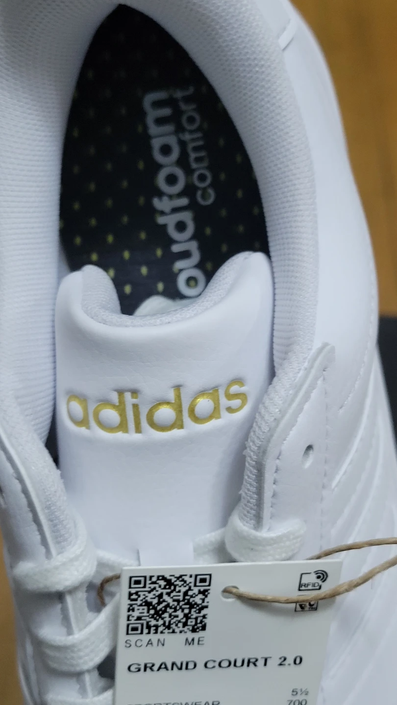 New Adidas Grand Court 2.0 White Sneakers - Size 7 - photo 4