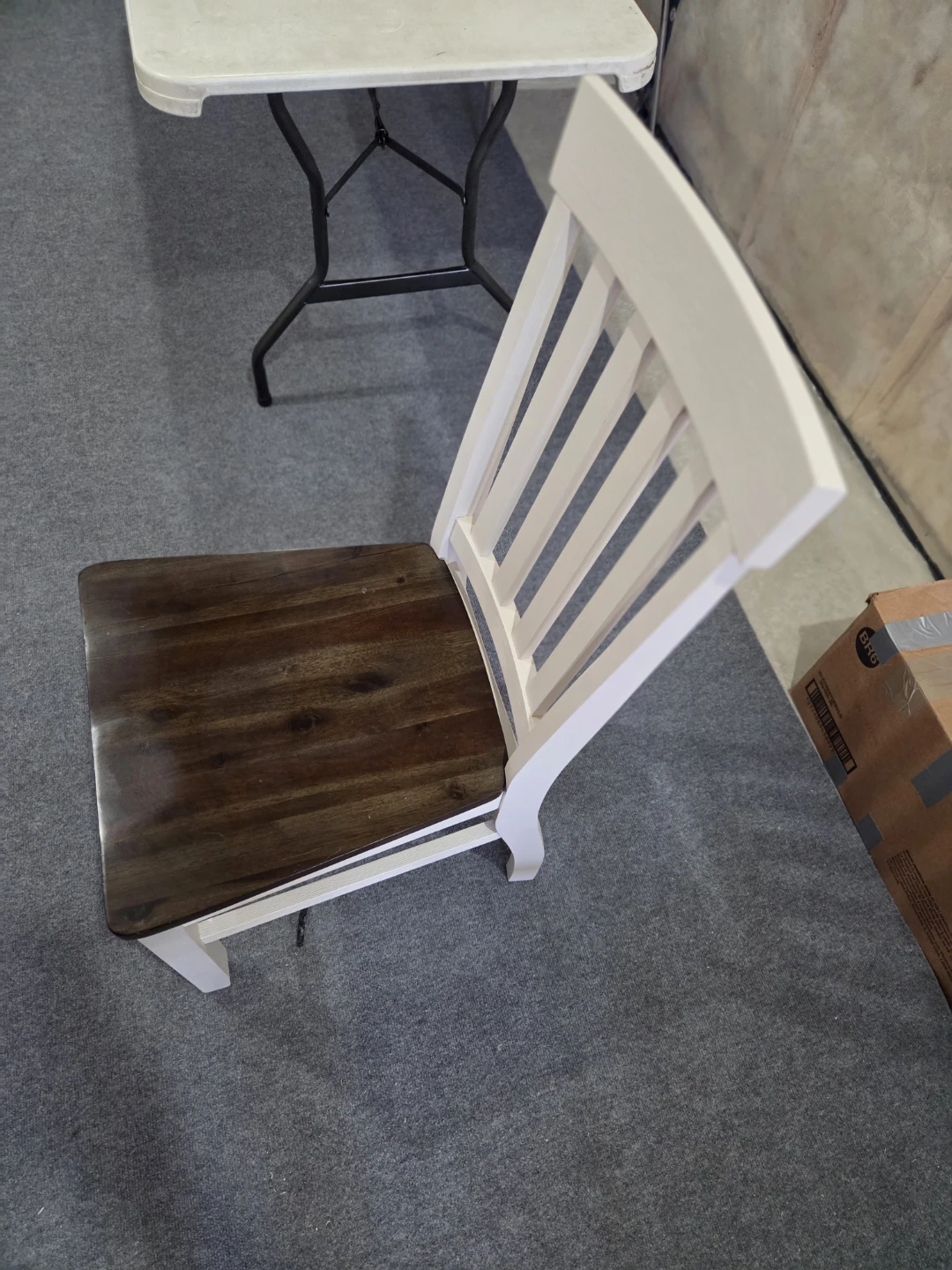 White and Wood Dining Chair