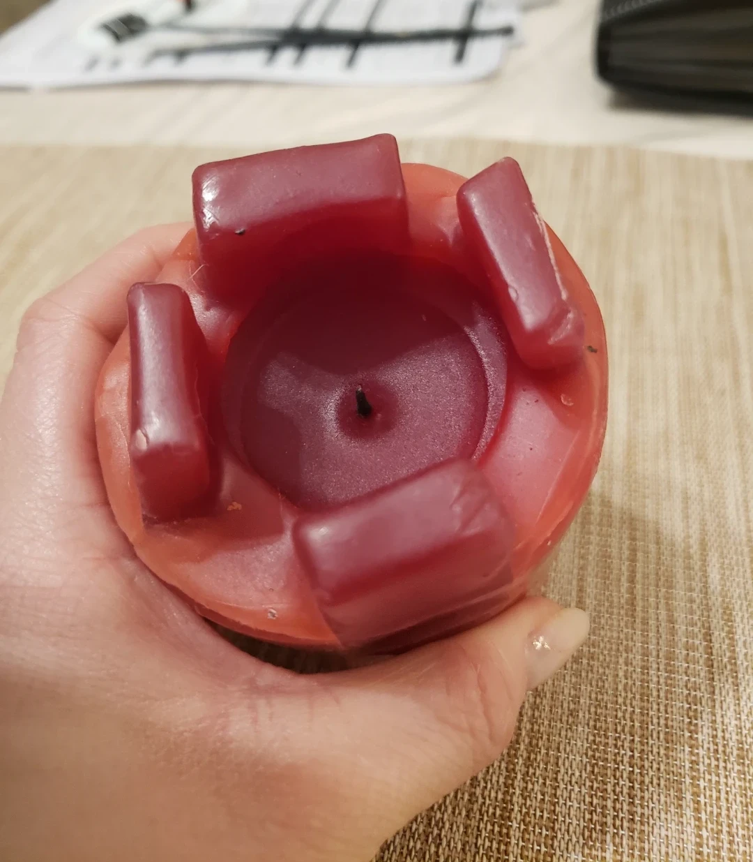 Red Decorative Candle - photo 2