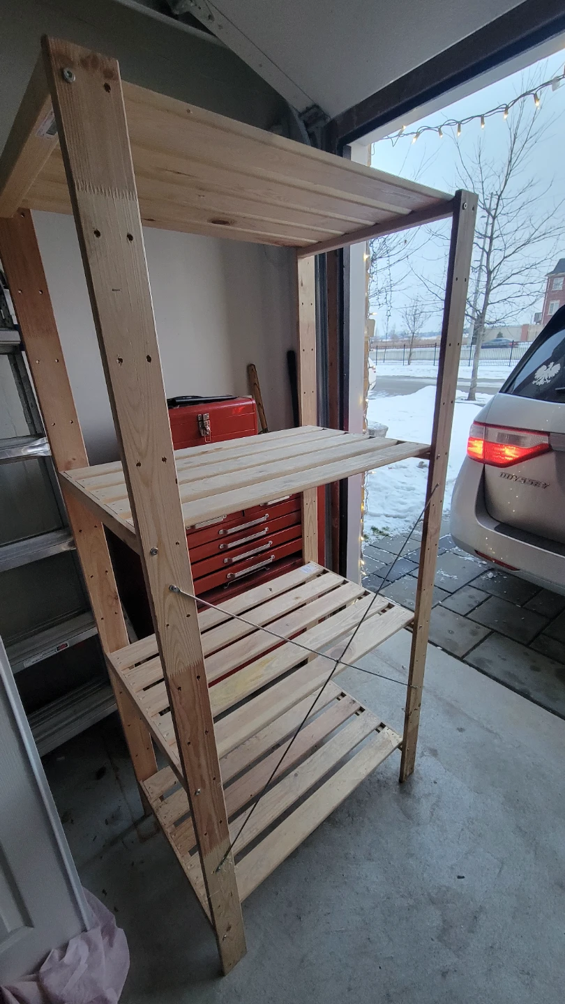 Wooden Shelf Unit - 78, 50, 171 cm