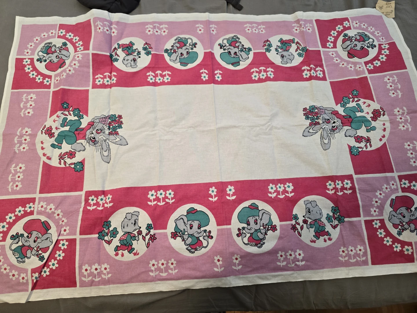 Vintage( 1990) Soviet Tablecloth 120x75cm 100% cotton - photo 3