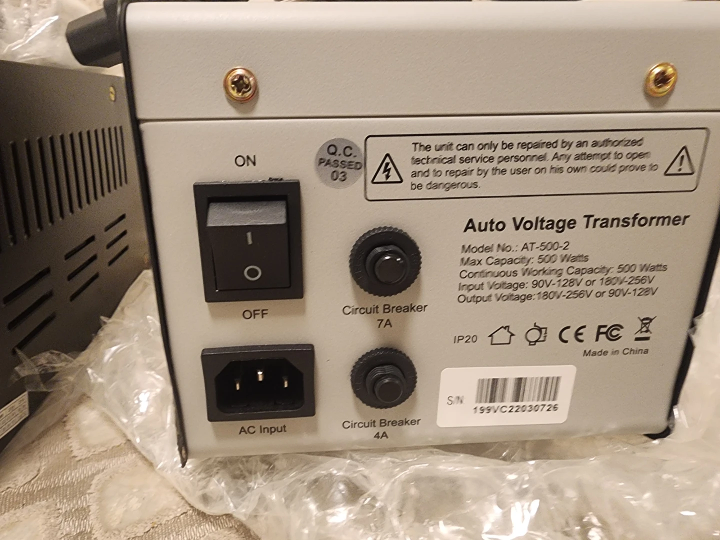 HOUSEYAS AT-500-2 Auto Voltage Transformer - photo 4