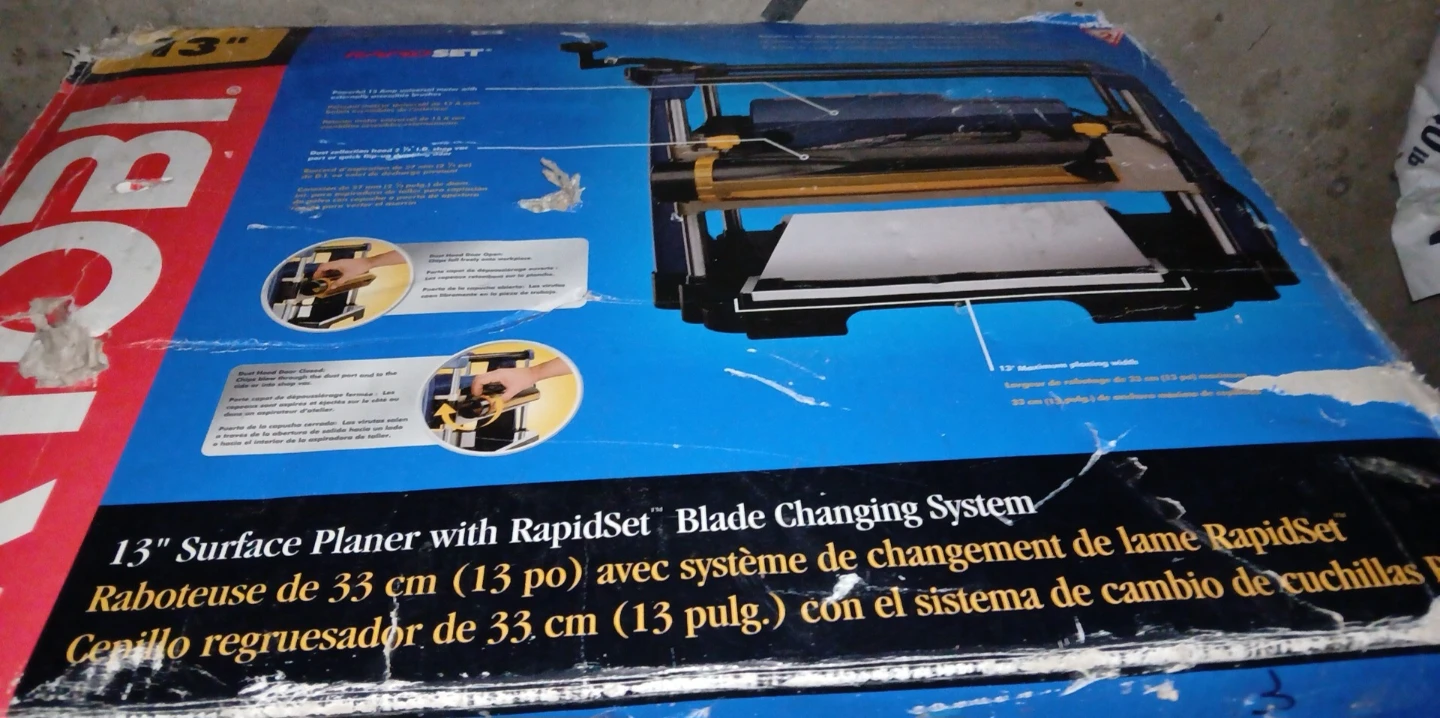 Ryobi 13" Surface Planer w/ RapidSet Blade System - photo 2