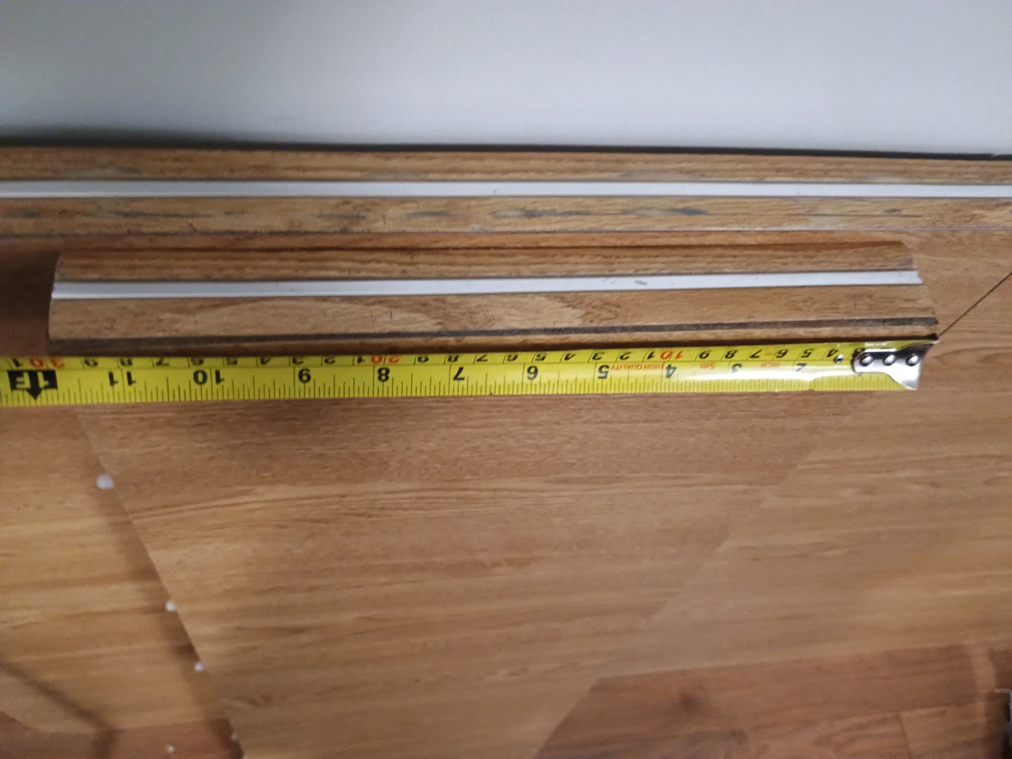 🥕 Free Dining Table - Wood Grain with extension, gold trim - photo 3