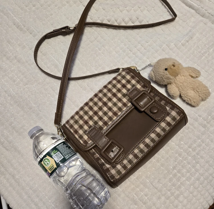 Brown Crossbody Bag with Teddy Bear Charm - photo 4