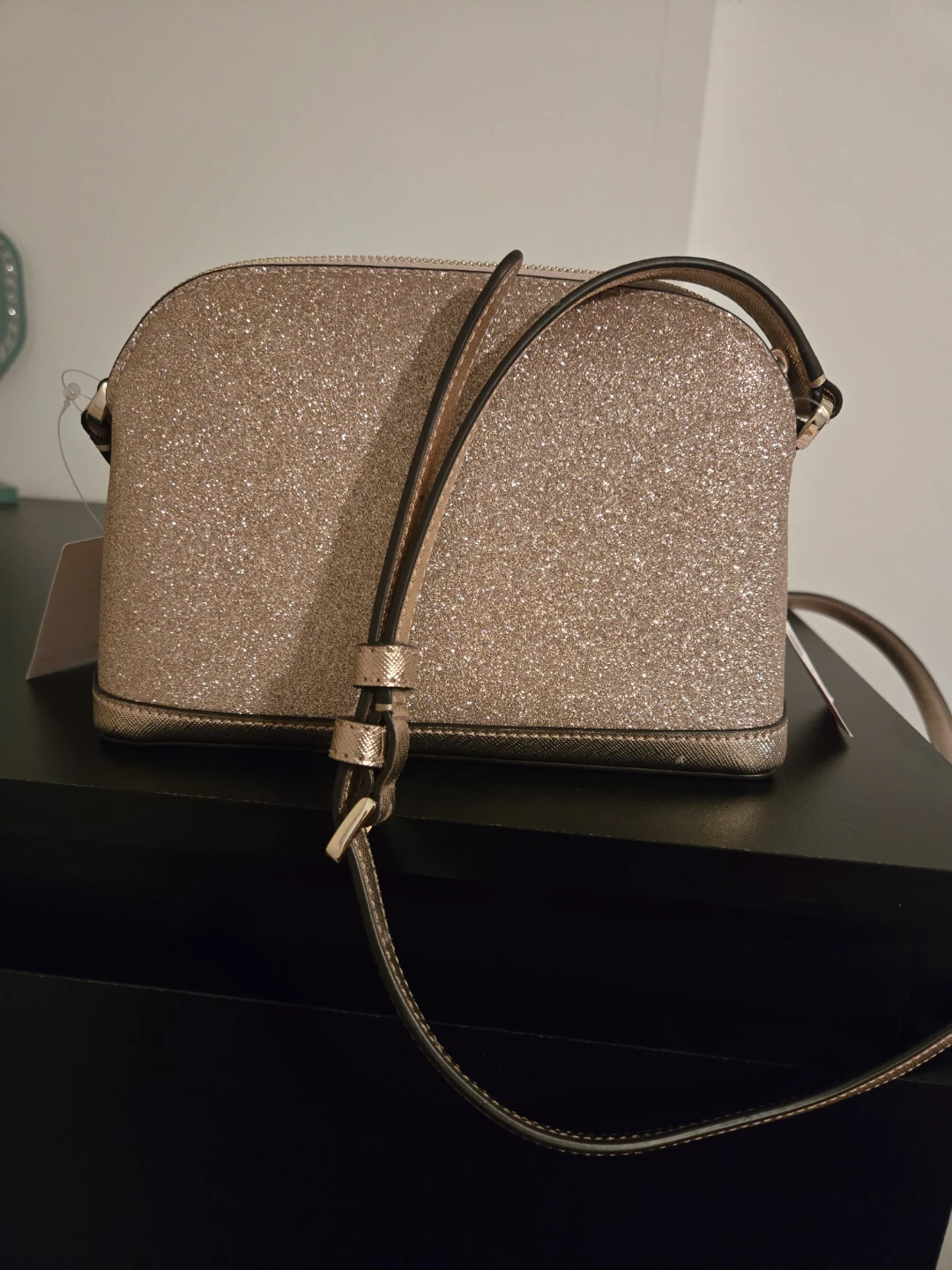 Brand new Kate Spade Glitter Dome Crossbody Bag Rose Gold - photo 3