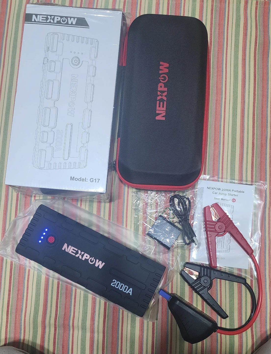 Nexpow 2000A Portable Car Jump Starter - New