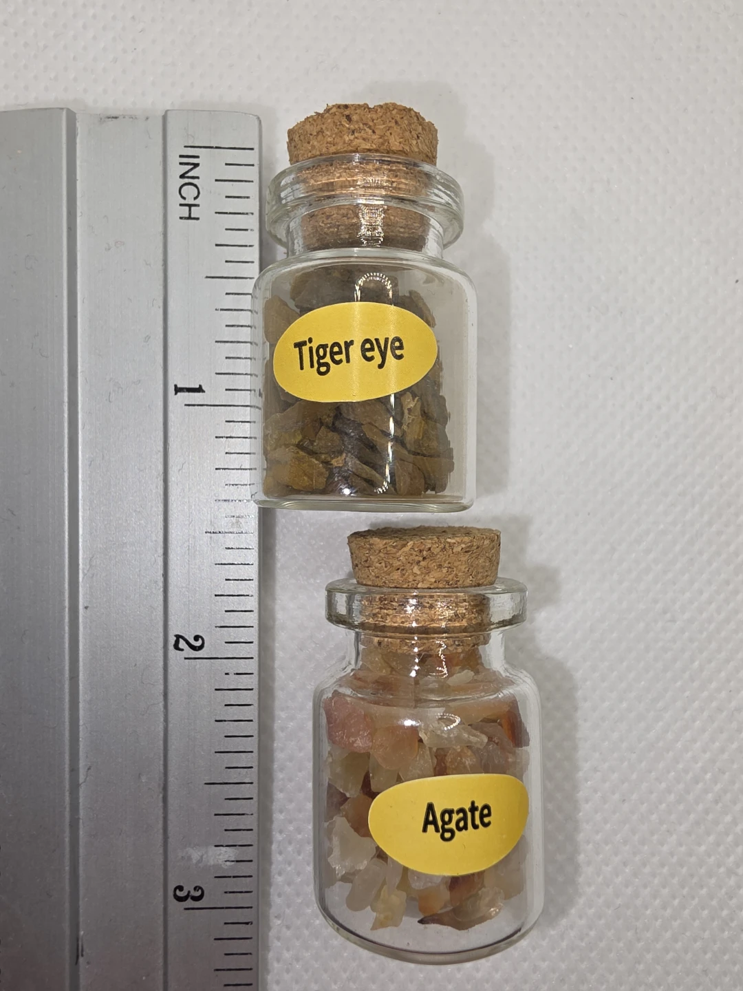 Tiger Eye & Agate Gemstone Chip Jars