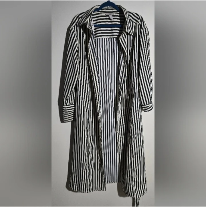 H&M Striped Shirt Dress - Size Large
