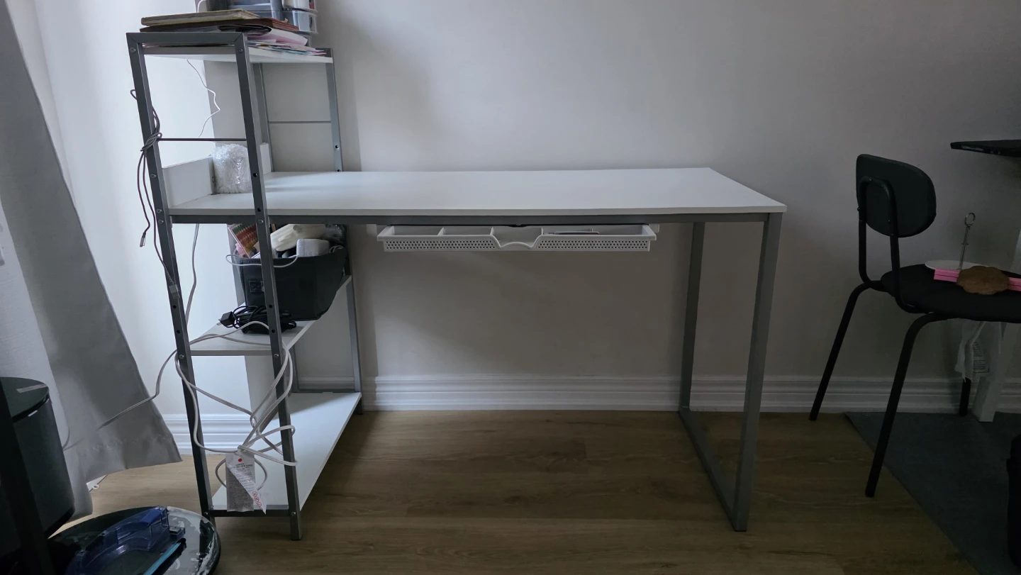 White Desk with Storage