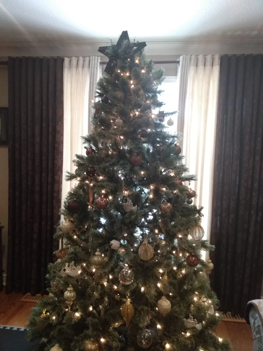 Sears Realistic Pre-lit decorated flocked Christmas tree 8 " - photo 2