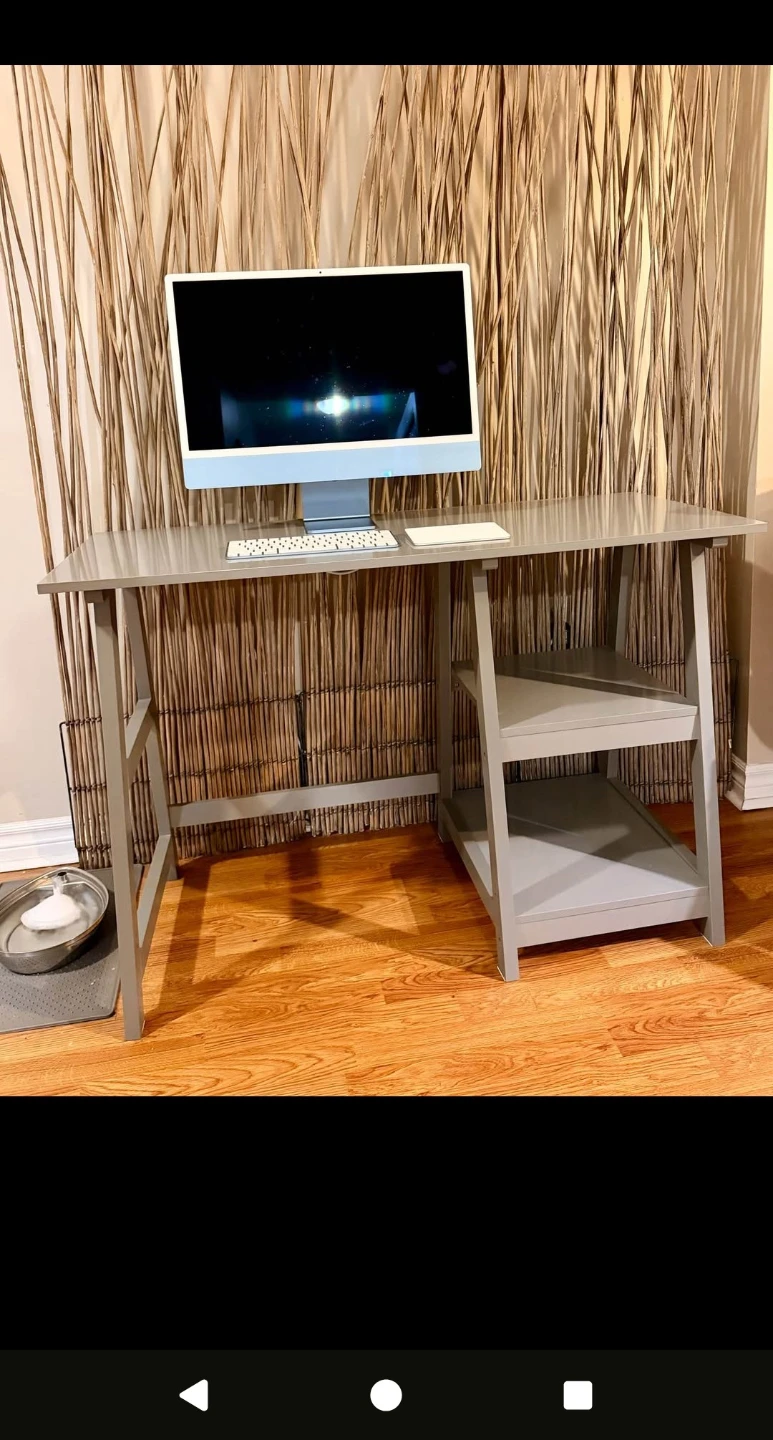 Grey Wooden Desk with Shelves PLUS chair - photo 3