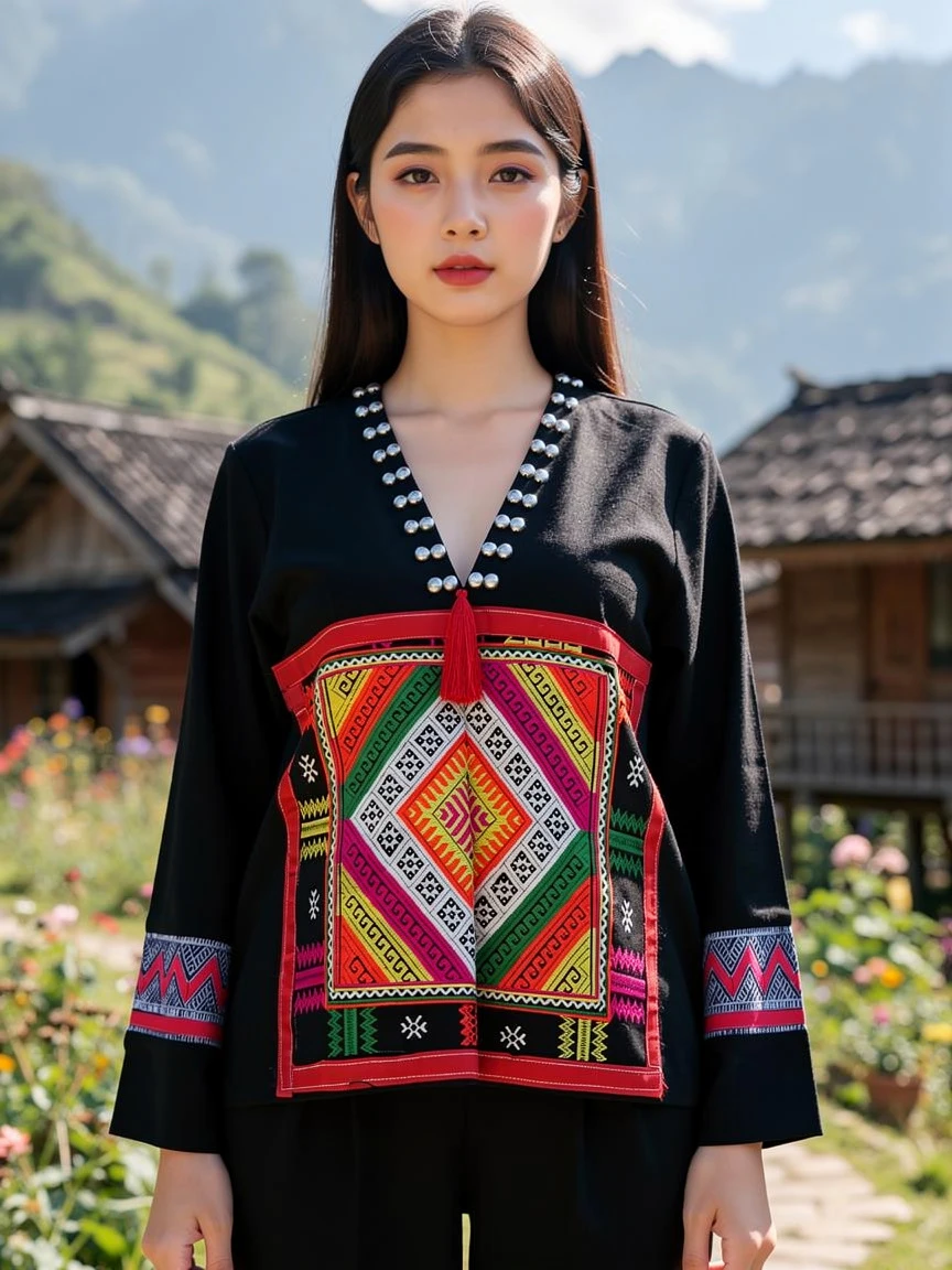 Hill Tribe Hemp Top  - Size XL