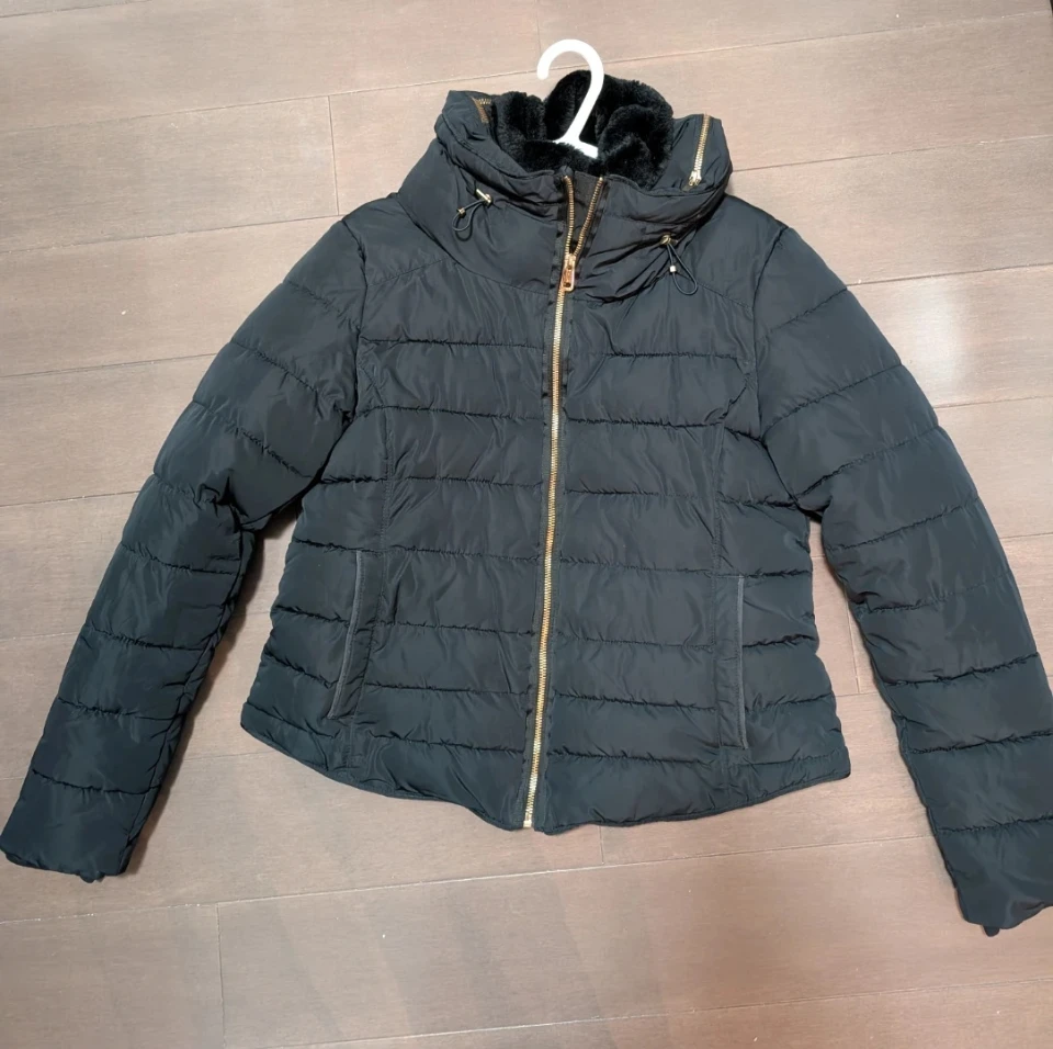 Zara dark blue Puffer Jacket