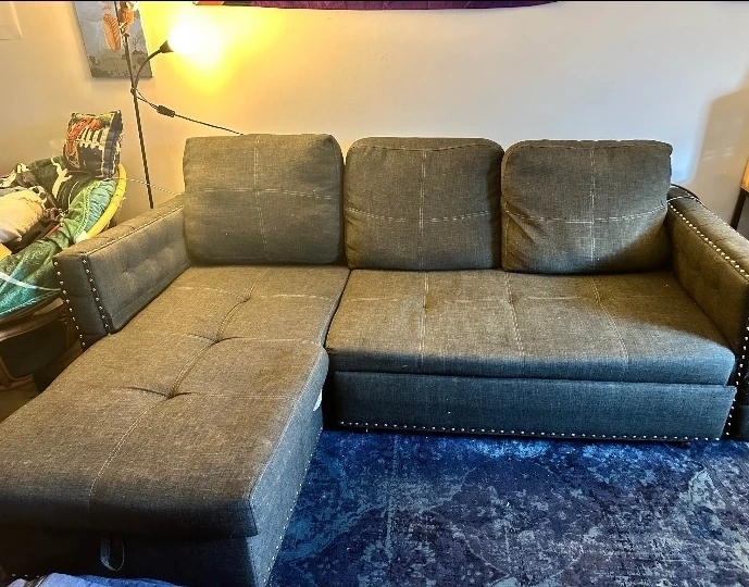 Grey Sectional Sofa with Chaise - photo 2