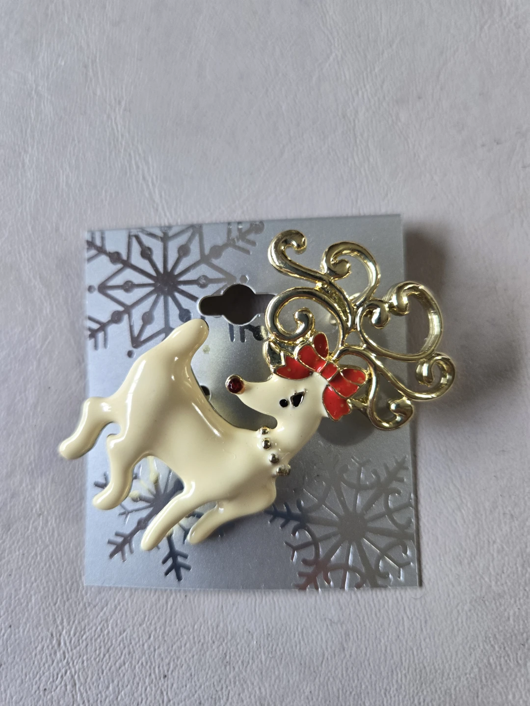 Reindeer Christmas Pin Brooch