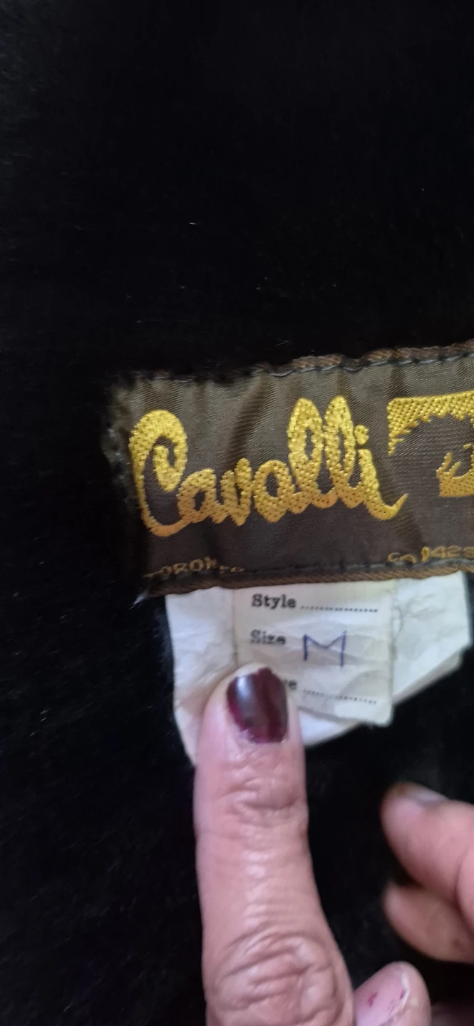 Cavalli Black Leather Jacket, Size M - photo 3