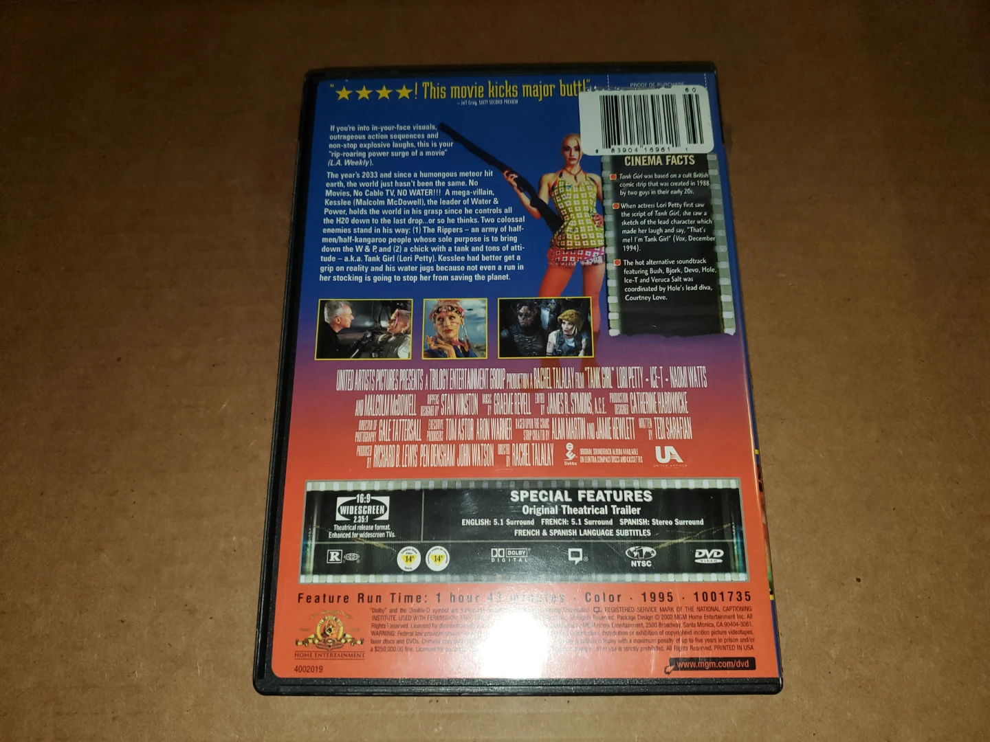 Tank Girl DVD - Lori Petty, Naomi Watts - photo 2