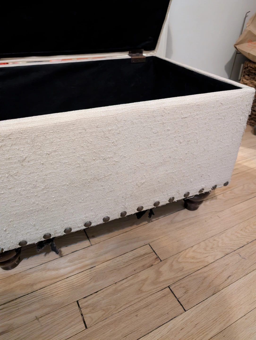 Upholstered Storage Ottoman - photo 2