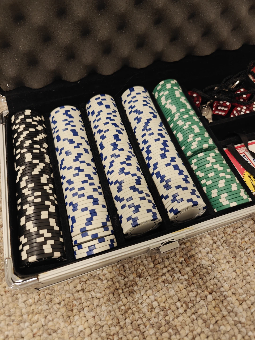Poker Chip Set with Case and Bicycle Cards - photo 2