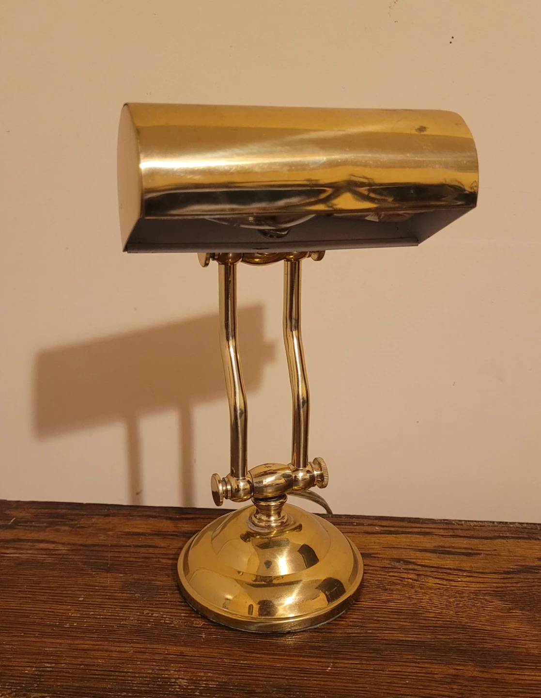 Small Brass Bankers Lamp - photo 2
