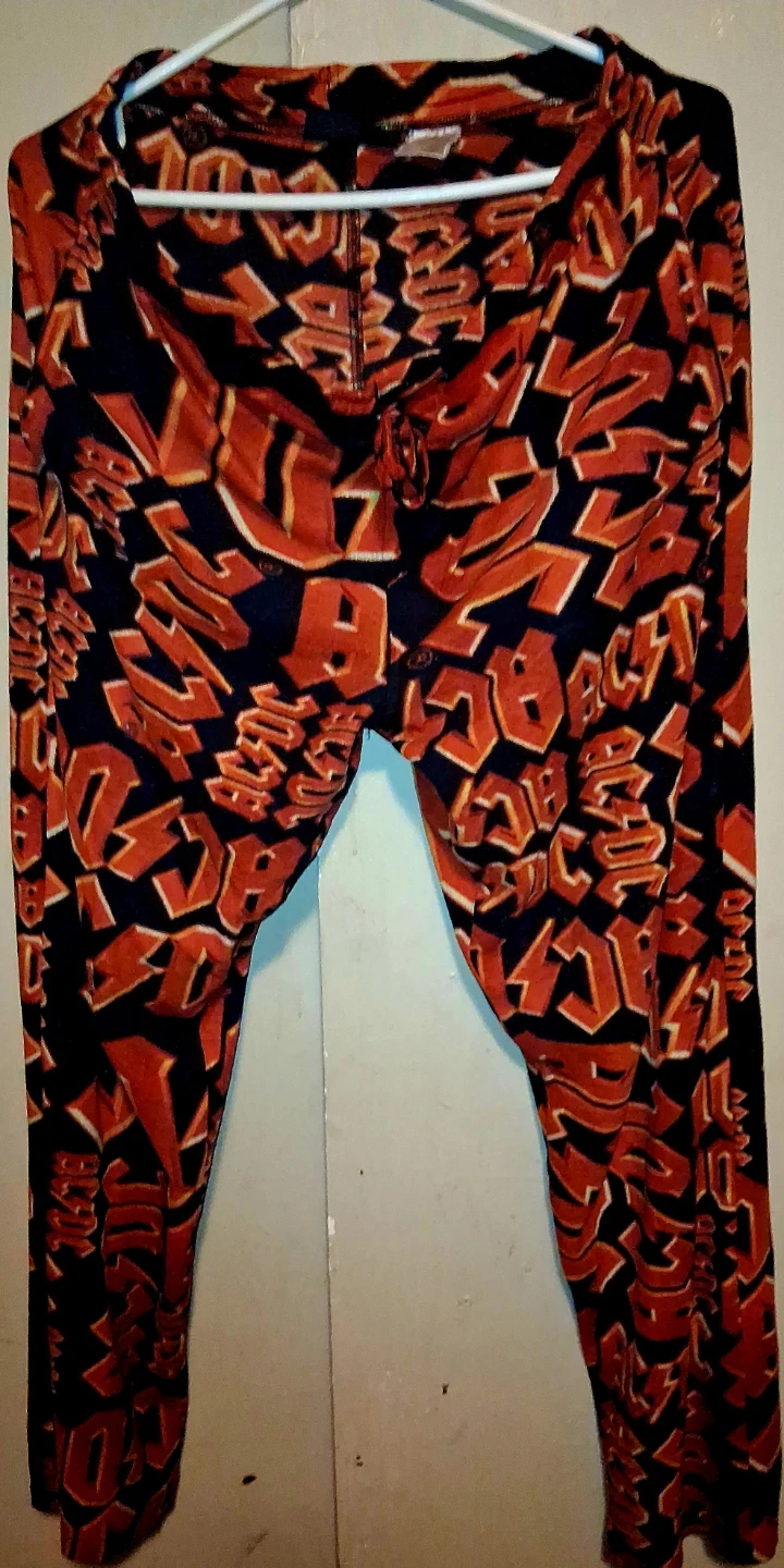 AC/DC All Over Print Fleece Lounge Pants Size S/P