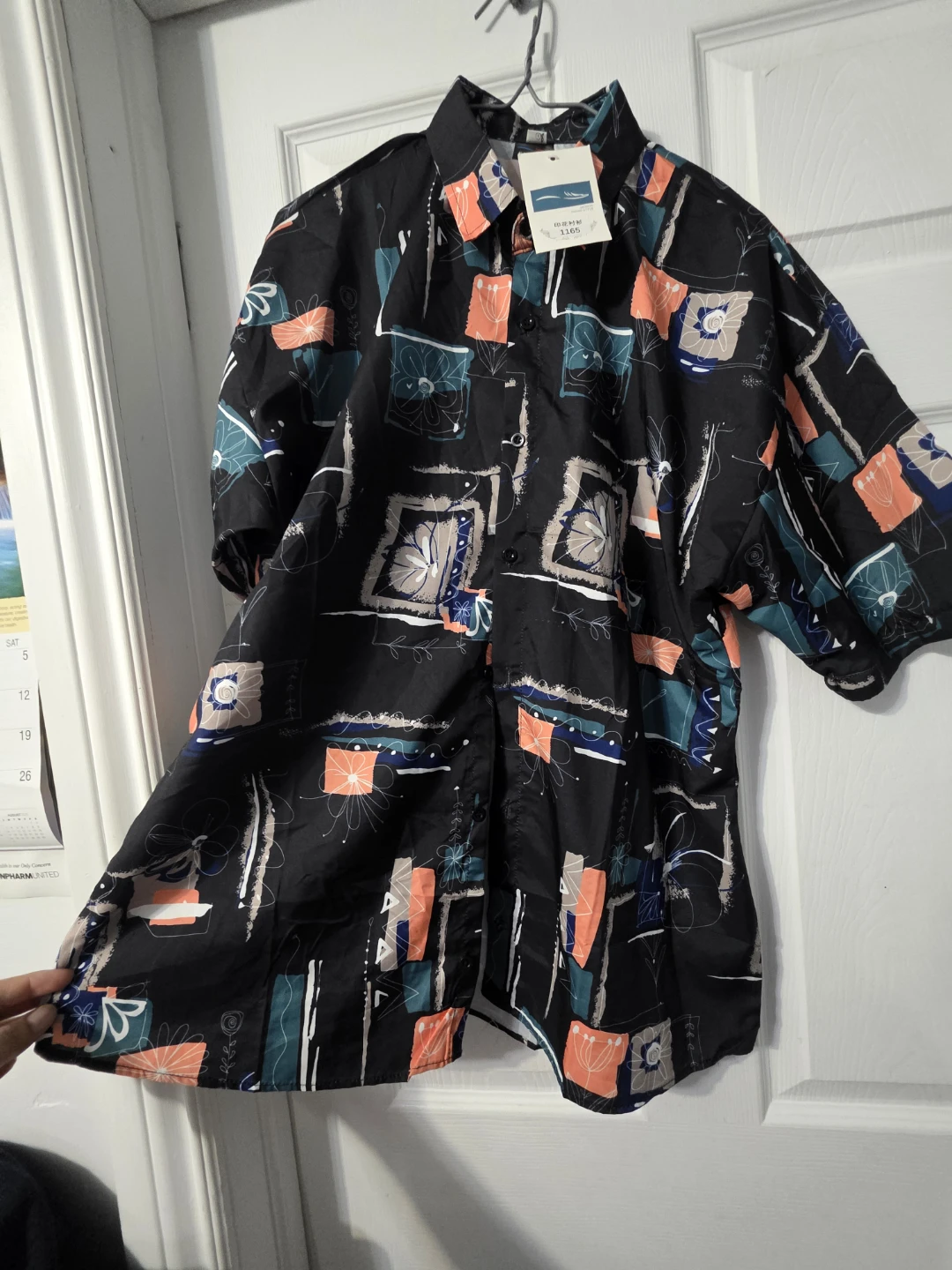 Fashion Trendstyle Black Patterned Shirt - 3XL