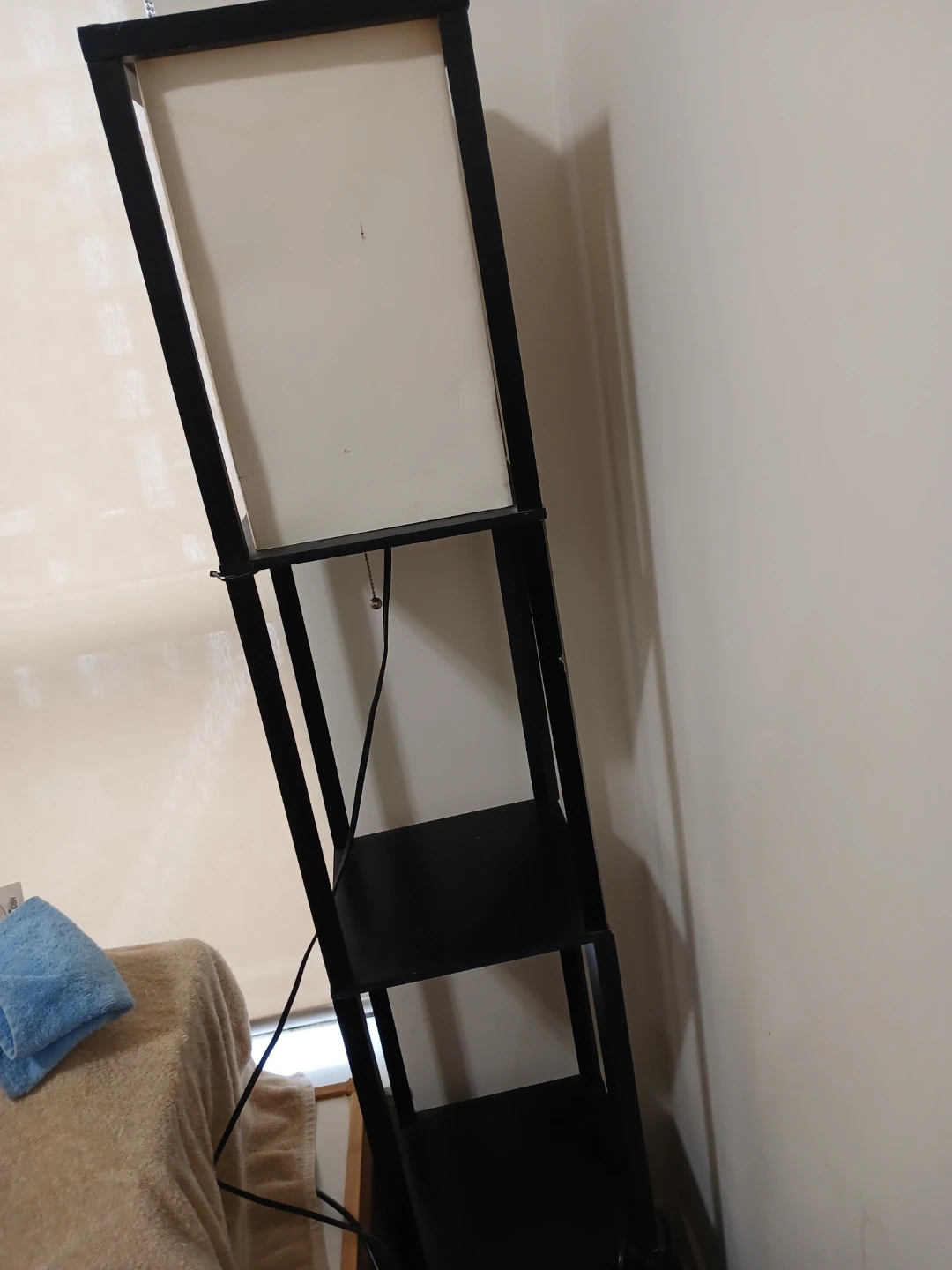 Black Floor Lamp with Shelves - photo 3