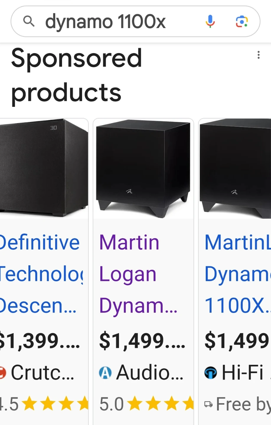 MartinLogan Dynamo 1100X Subwoofer - photo 4