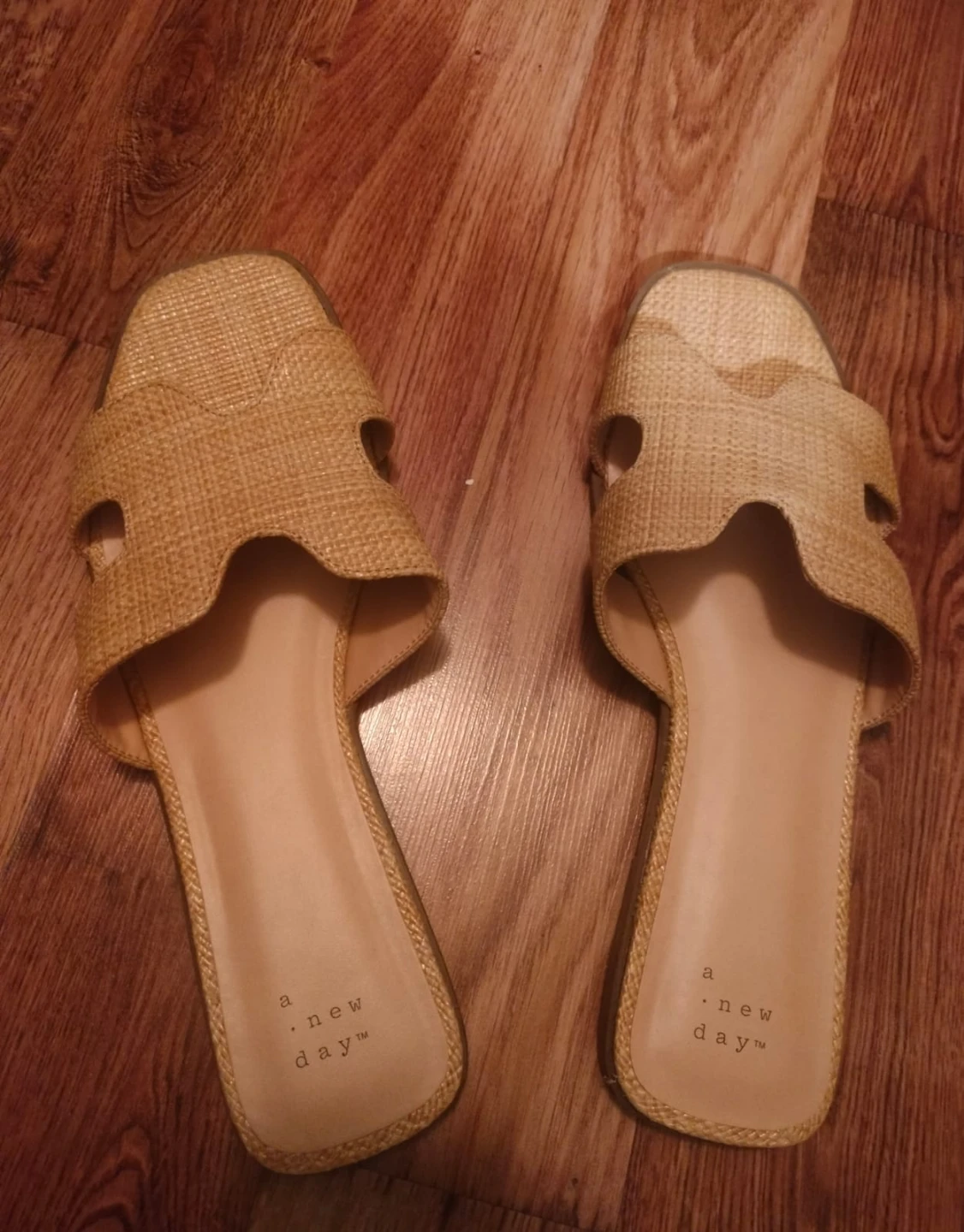 A New Day Women's Raffia Slide Sandals