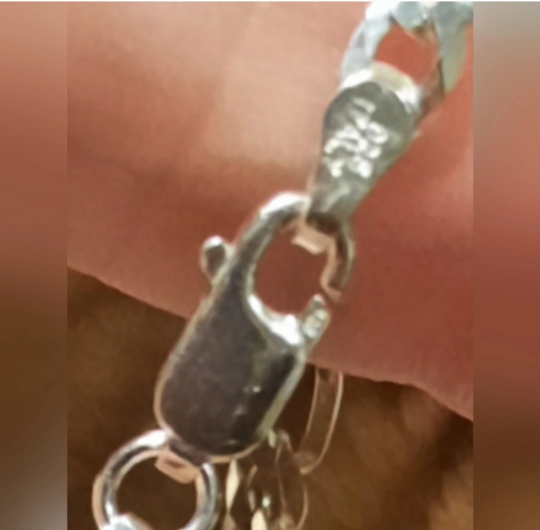 Solid Sterling Silver Figaro Chain Necklace - photo 2
