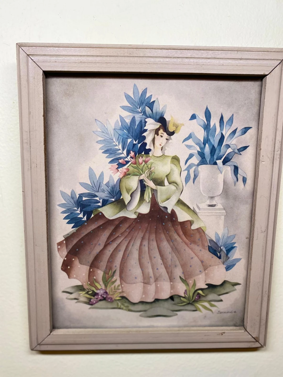 Vintage Bernard Picture - Framed