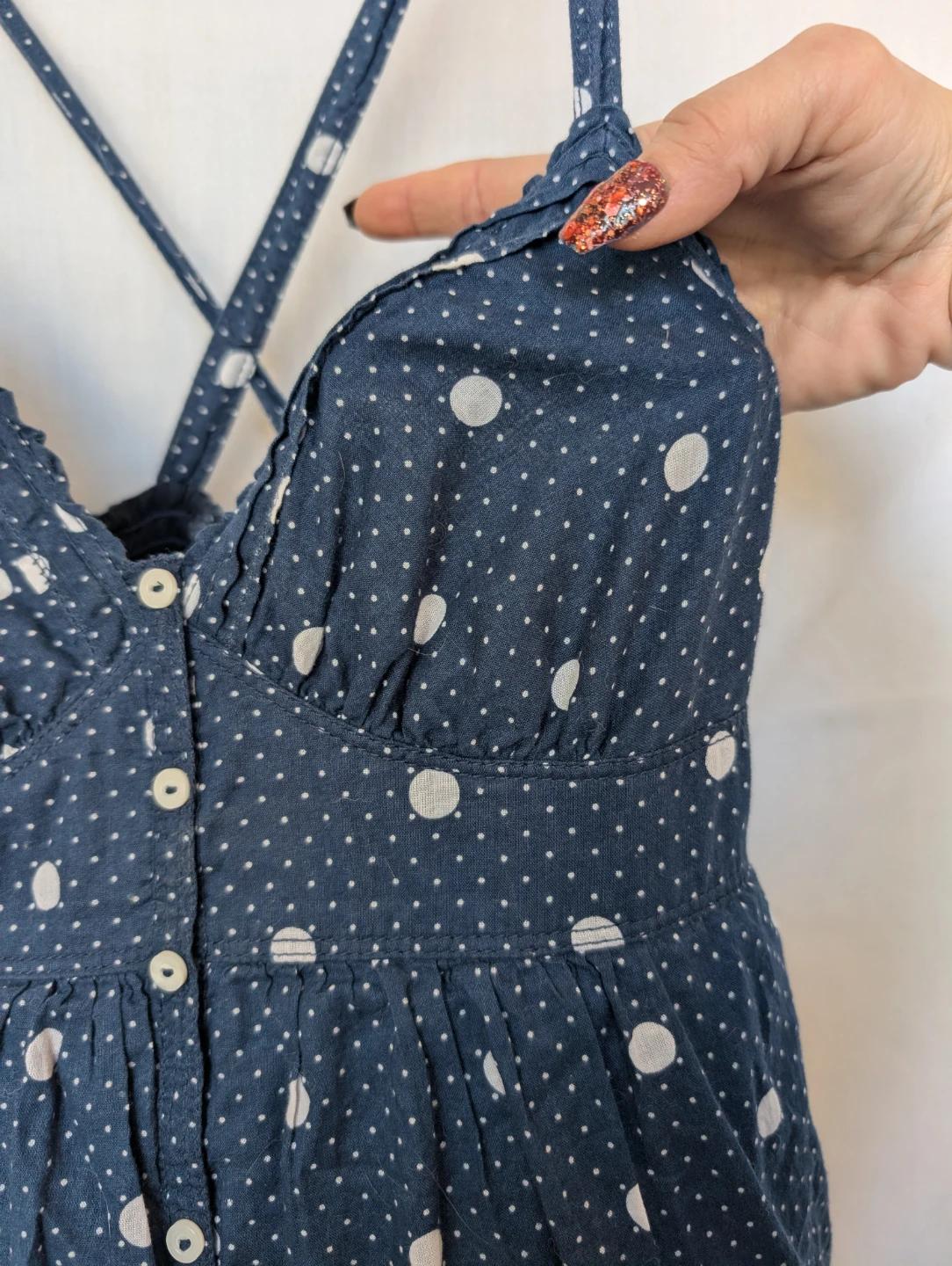 Hollister Blue Polka Dot Sundress - Size S - photo 4