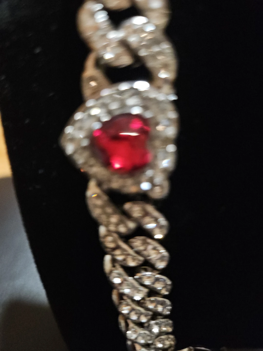 AJ U.S.A. Silver Chain Necklace with Red Heart Pendants - photo 4