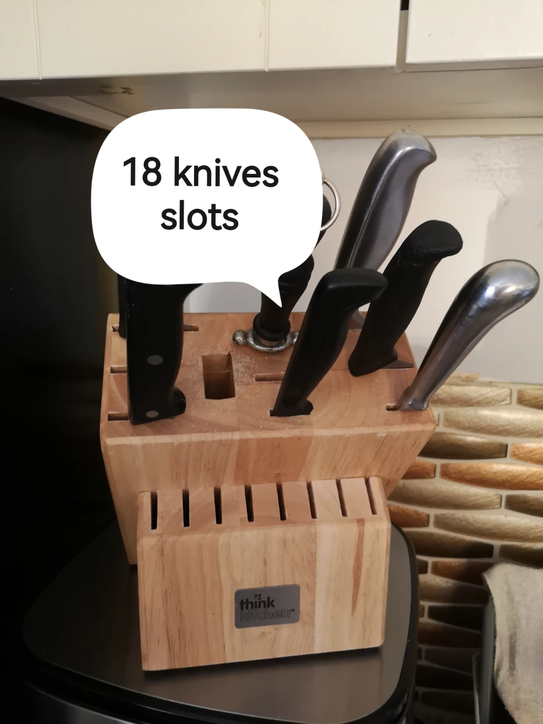 Thinkkitchen Wooden Knife Block